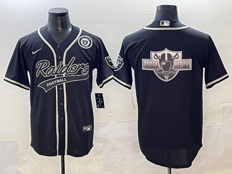 Men 2025 Oakland Raiders Blank Black Joint Name Nike Limited NFL Jersey style 42